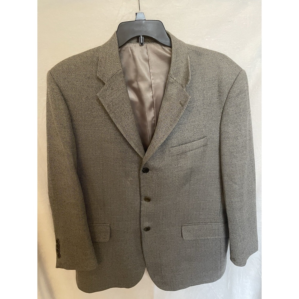 Roberto Villini 44R Beige Sport Coat Blazer Jacket 3button‎ Wool - Picture 2 of 6